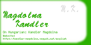 magdolna kandler business card